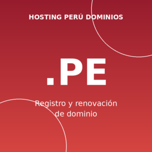 Registro y renovación de dominio .PE